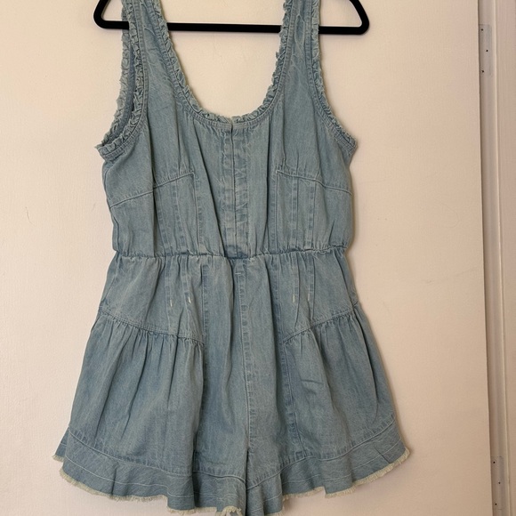 Free people soft denim romper - Picture 8 of 9